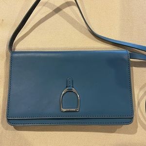 Ralph Lauren blue stirrup purse. Great shape